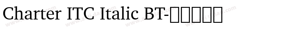 Charter ITC Italic BT字体转换